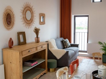 Le salon du gîte Terre