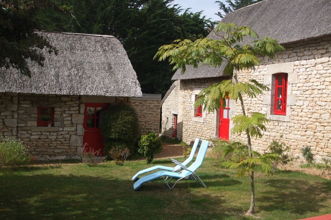 vue d'ensemble avec jardin protégé
