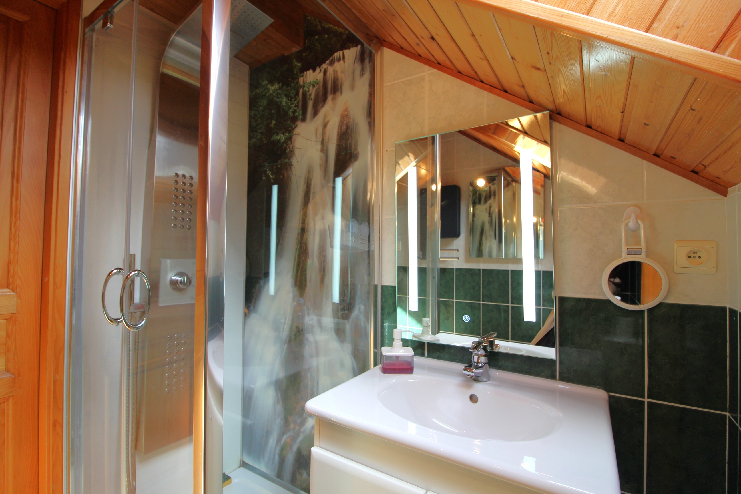 Salle d'eau avec wc à l'étage - Chalet de la Roche du Page