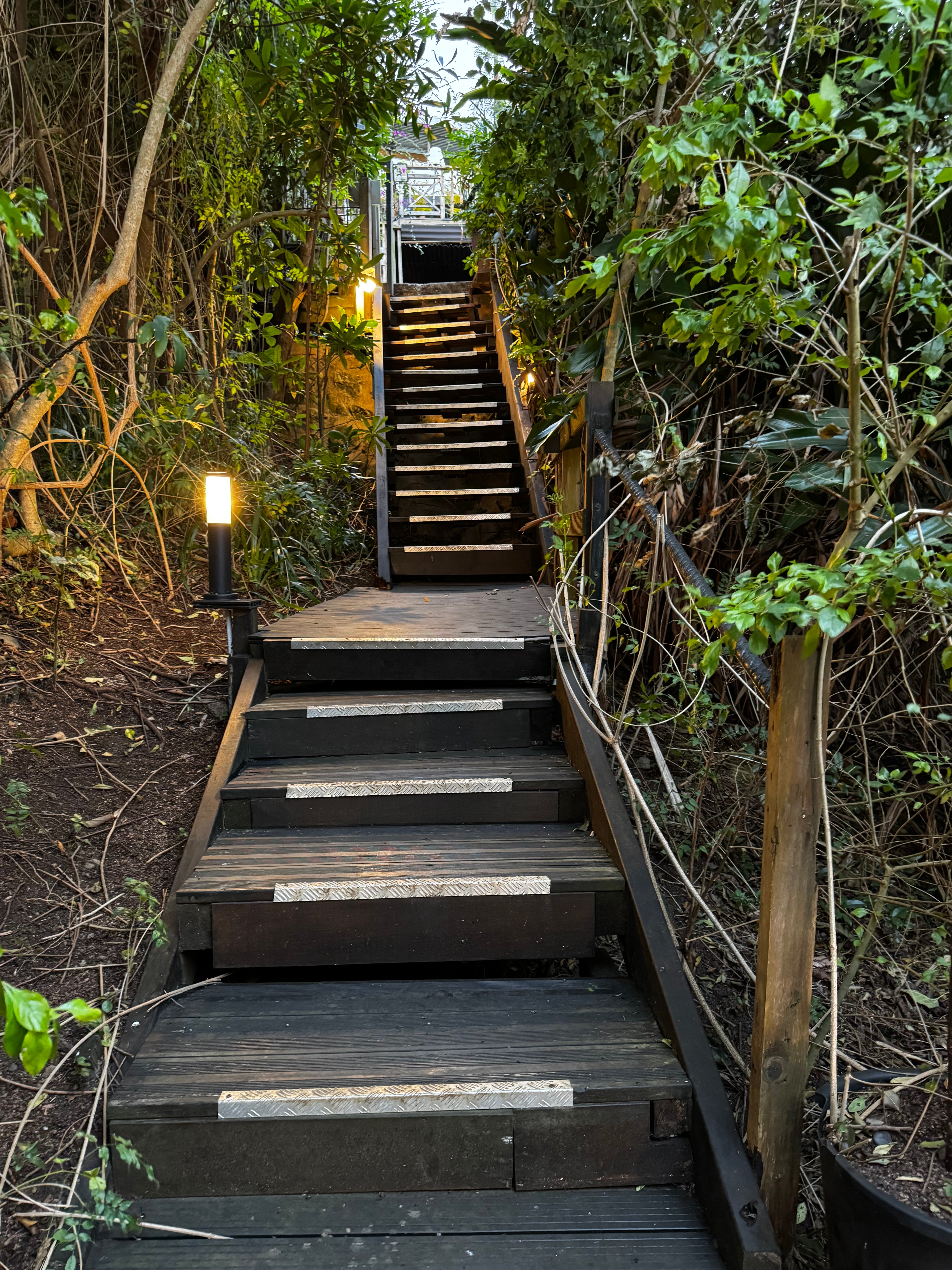 Vue escalier depuis bas du parking
