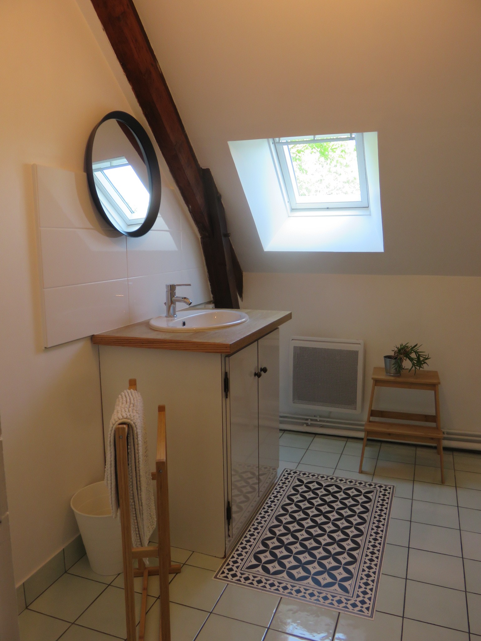 The adjoining shower room