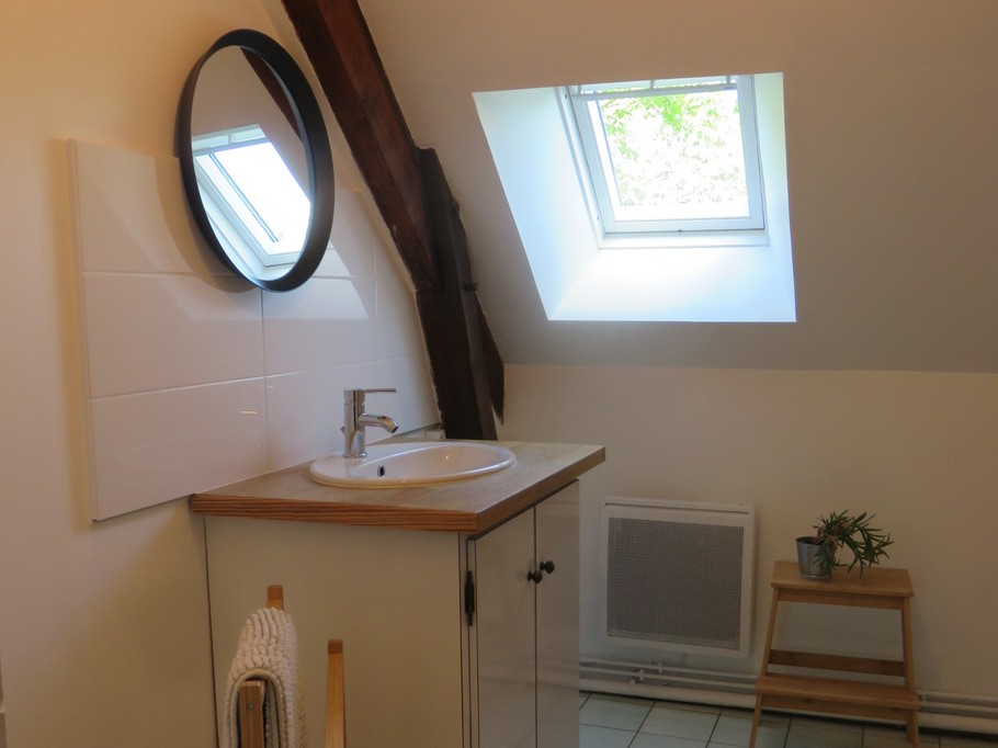 The adjoining shower room