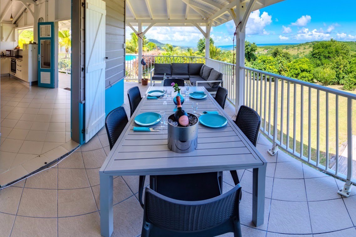 vue terrasse depuis chambre 1