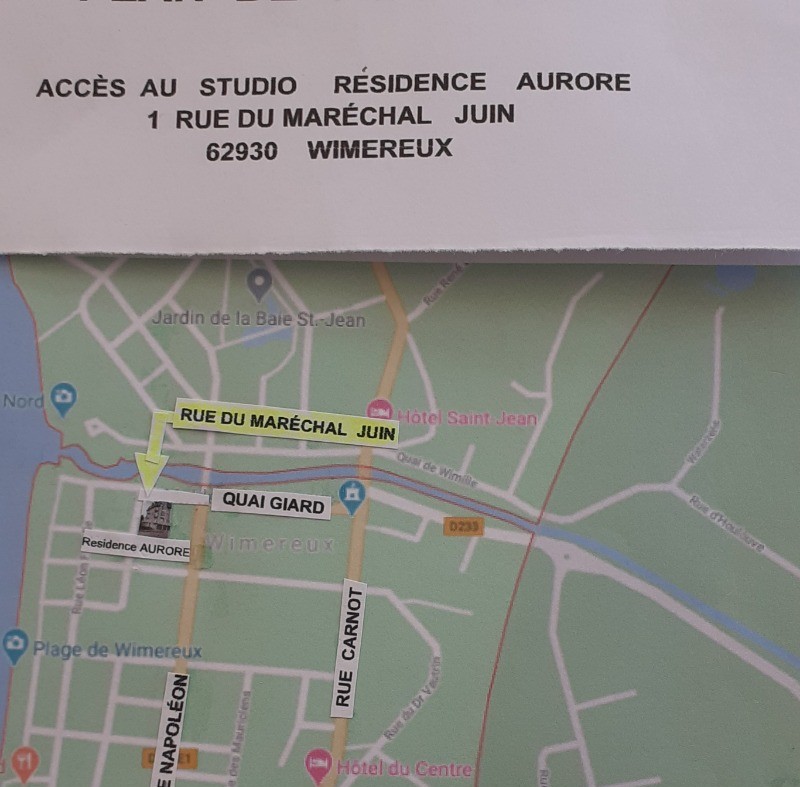 Plan d ' accès à la résidence    AURORE