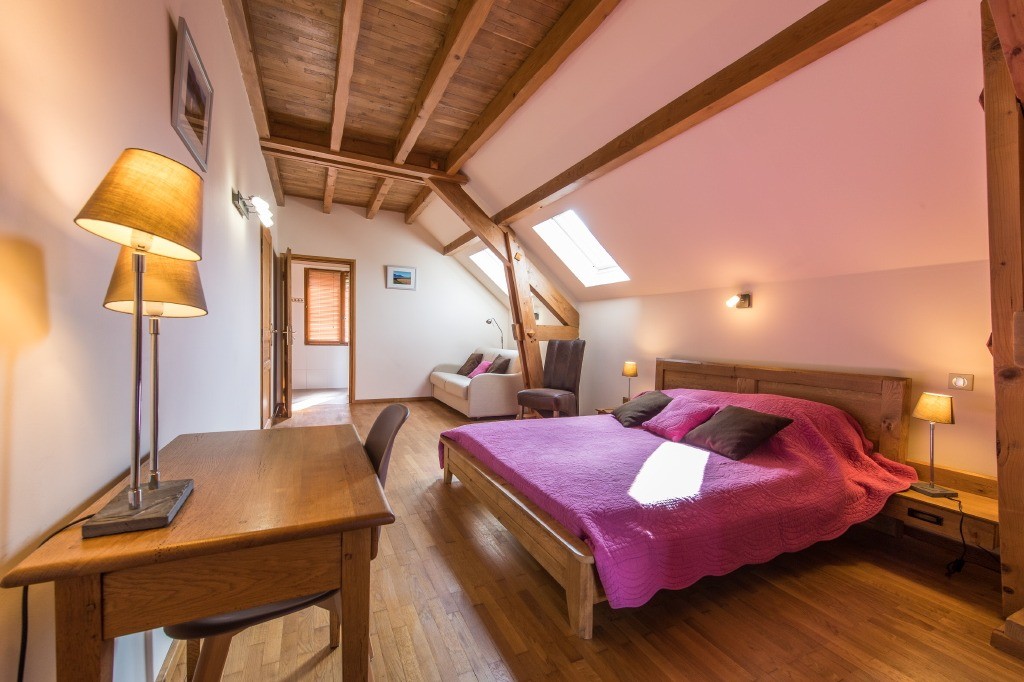 Chambre 1 Gîte Au Nid Volé - Location de vacances- Lac du Bourget