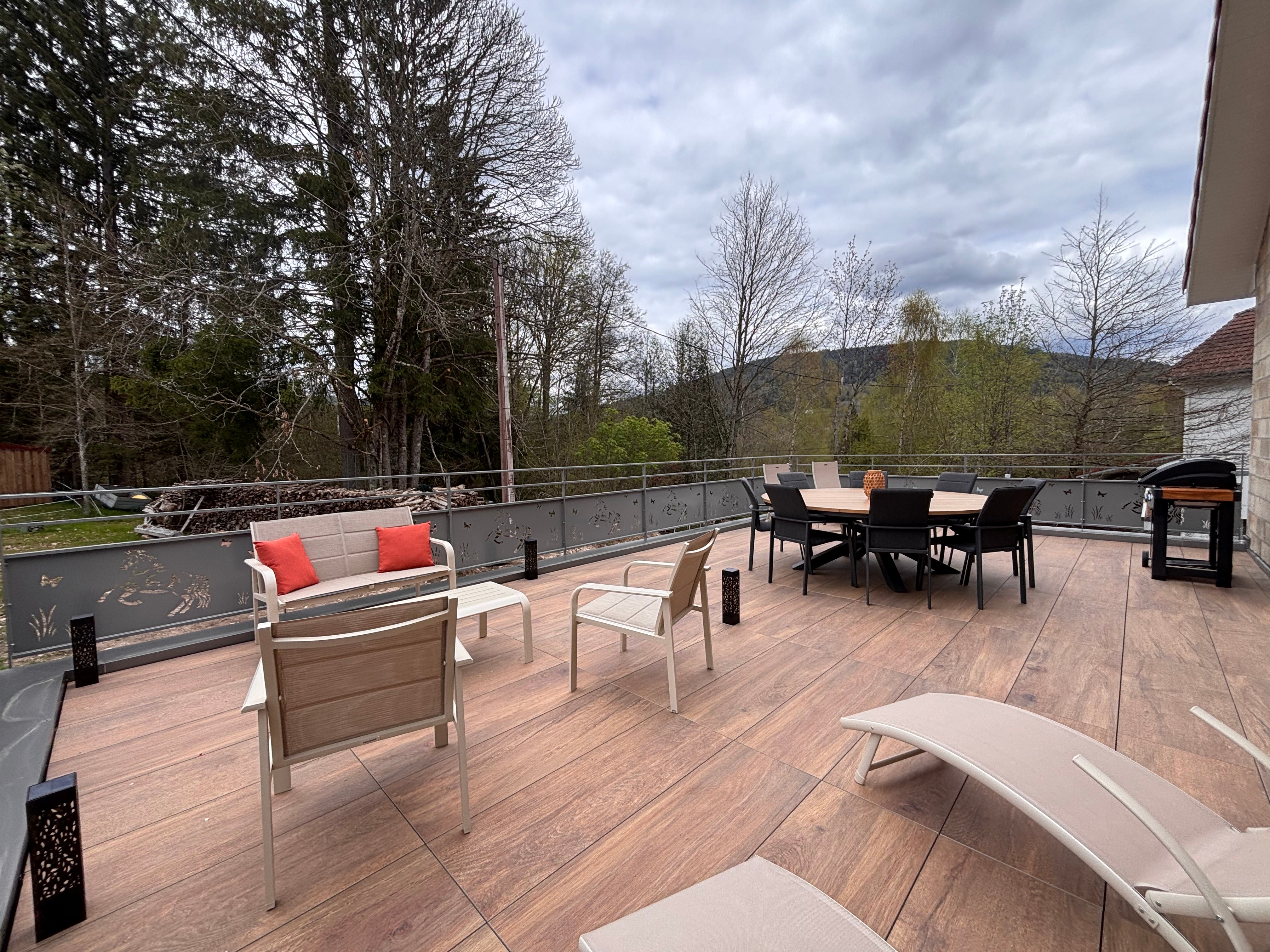 Terrace - Gîte Le Pré de la Bresse, Cleurie, Vosges