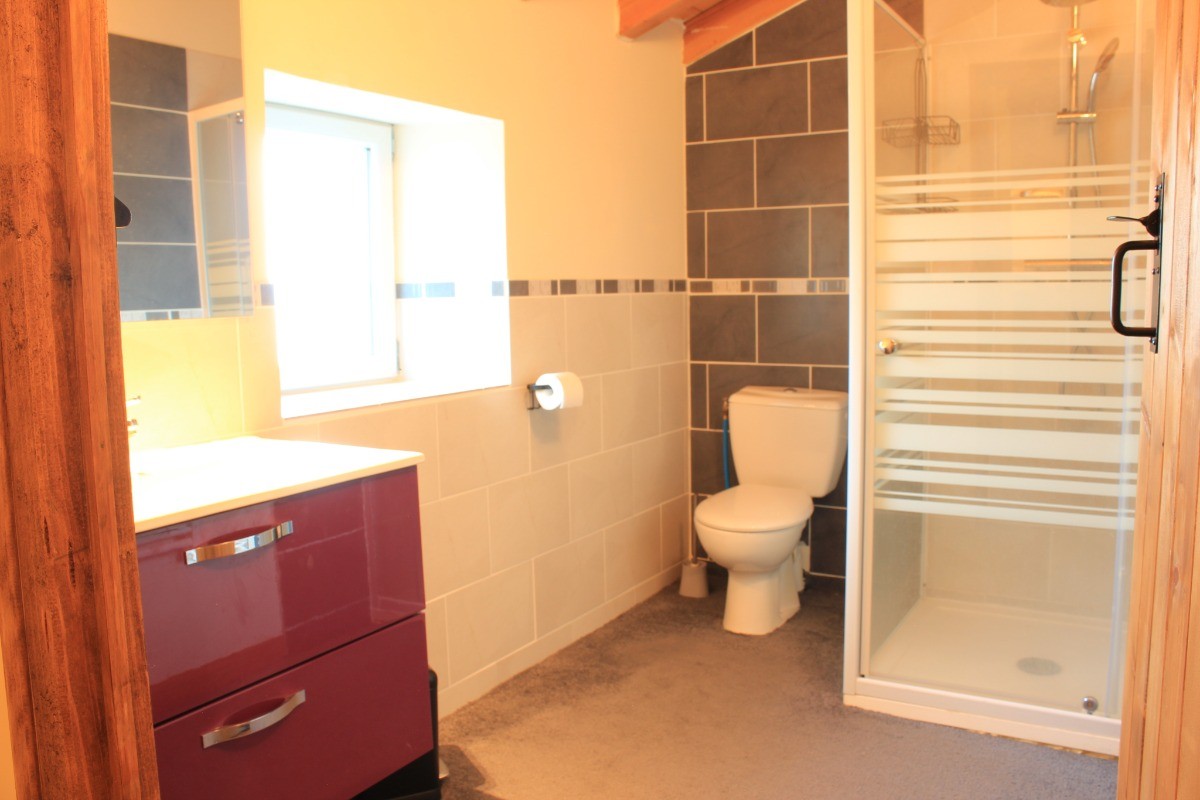 Une salle d'eau à l'étage, avec WC