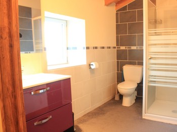 Une salle d'eau à l'étage, avec WC