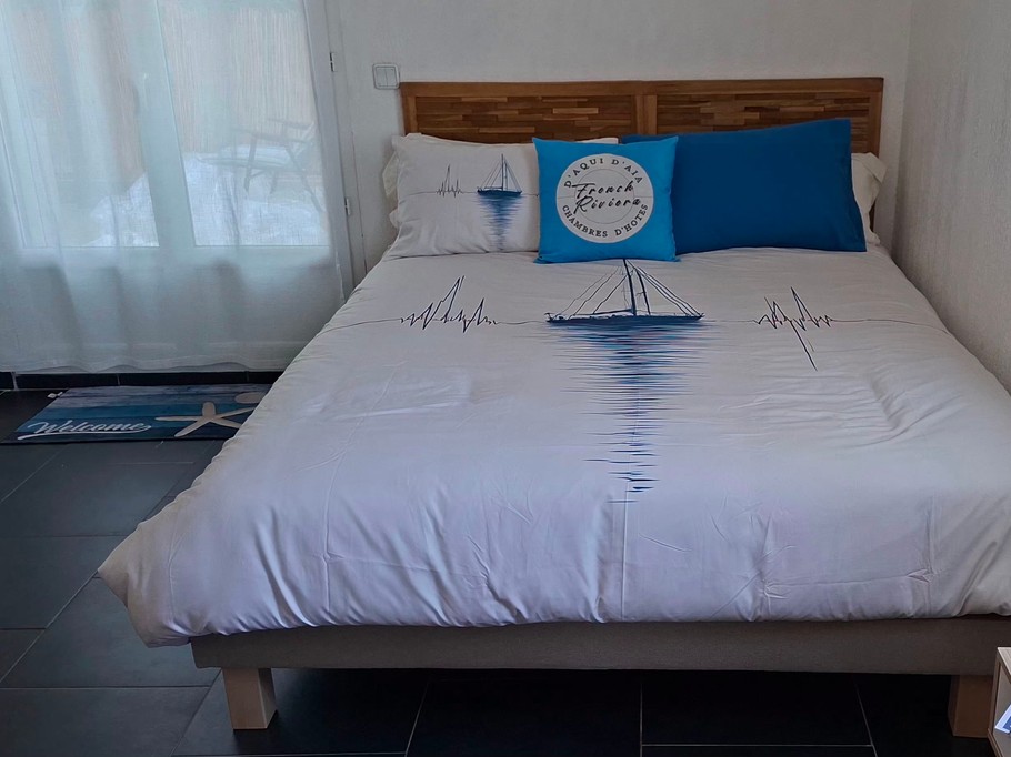 literie chambre Azur N°2
