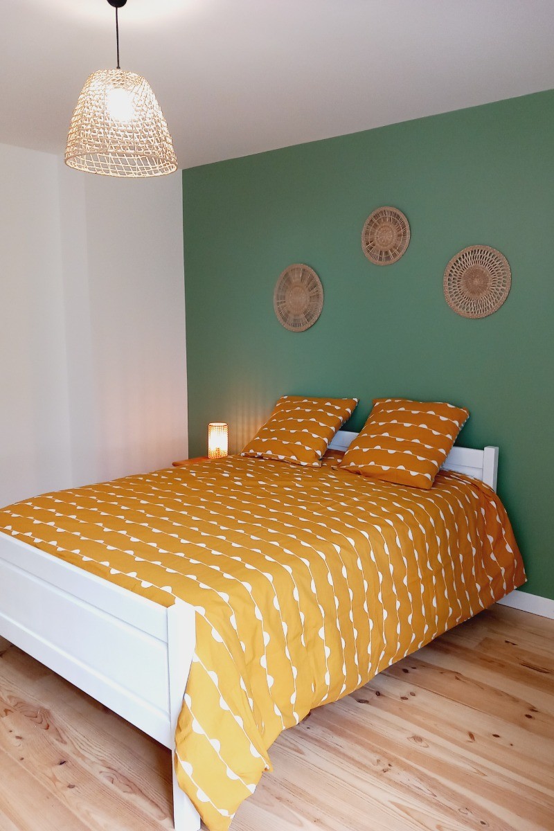 Le Saint, Location, Clévacances, Quemper-Guezennec Chambre 2 au rez-de-chaussée