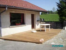 Terrasse bois devant " la Pala "
