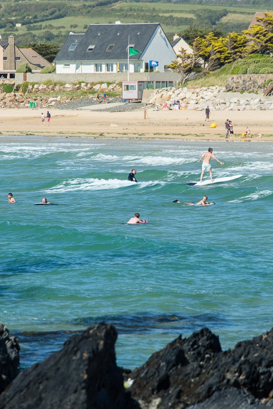 La plage est labellisée pavillon bleu et surveillée l?été. (photographie Thierry Houyel)