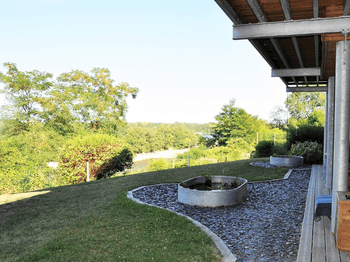 Les terrasses particulières face à la Loire