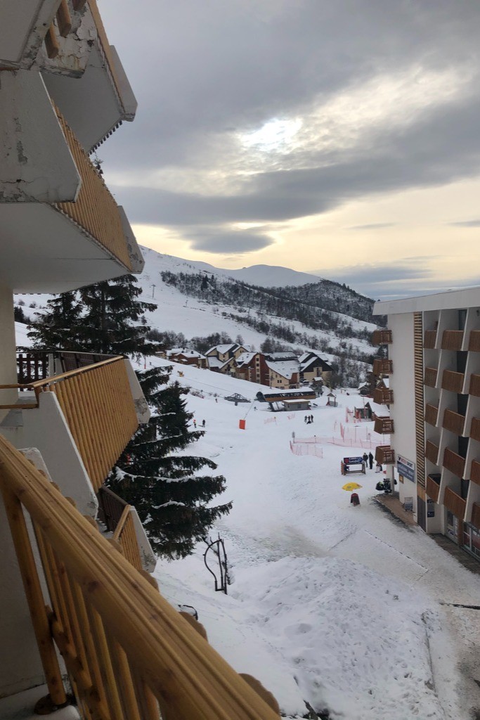 Balcon vue pistes.