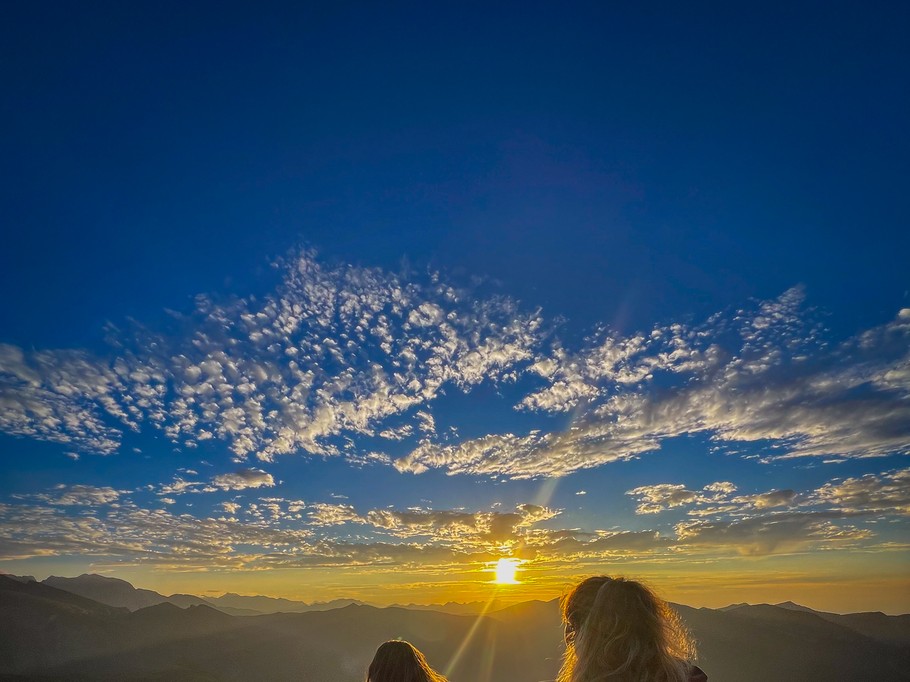 Coucher de soleil depuis Bazes