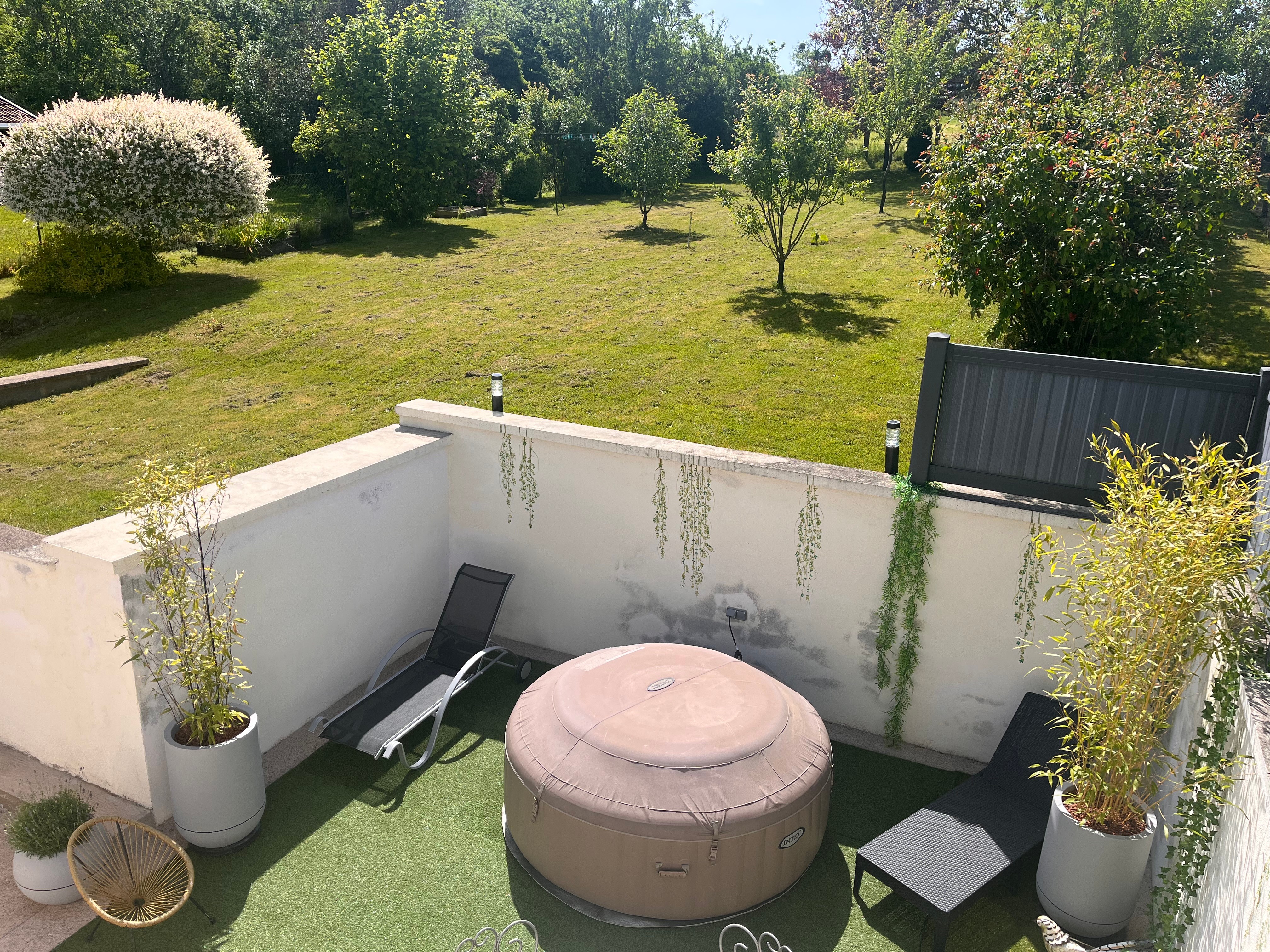 Rear terrace and garden