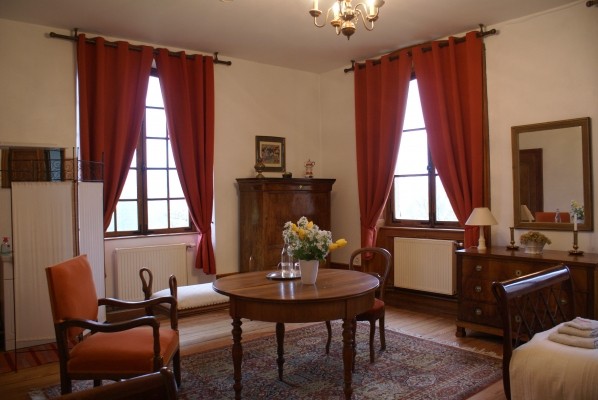 Chambre d'hôtes - Abbaye Autrey - Espace salon chambre
