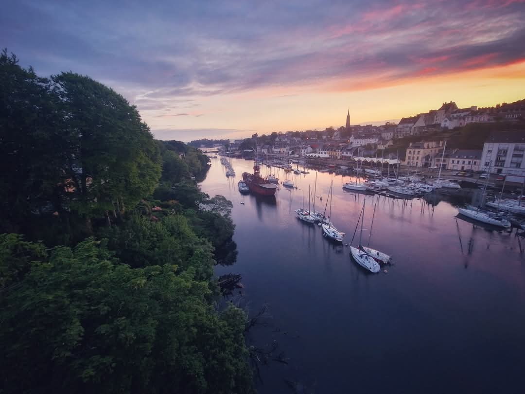 Coucher de soleil sur le Port Rhu