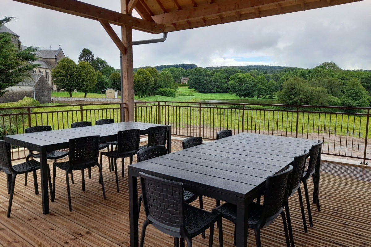 La terrasse couverte exposée sud est