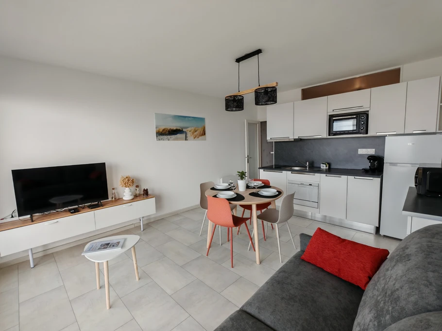 Living room with sofa bed