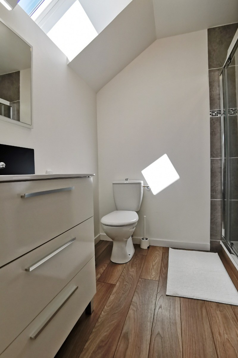 Etage: Salle d'eau avec grande douche et WC