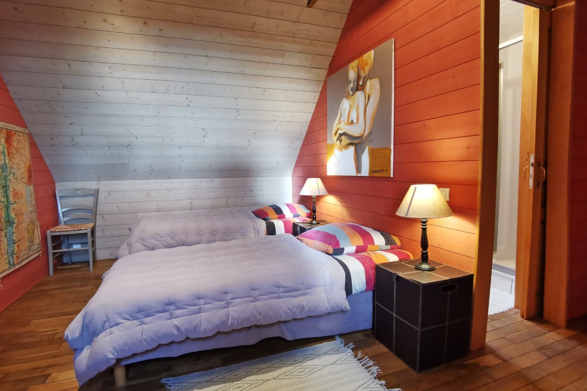 Chambre Malgven avec 3 lits 90 (possiblité lit 180)