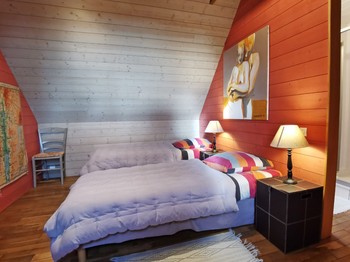 Chambre Malgven avec 3 lits 90 (possiblité lit 180)
