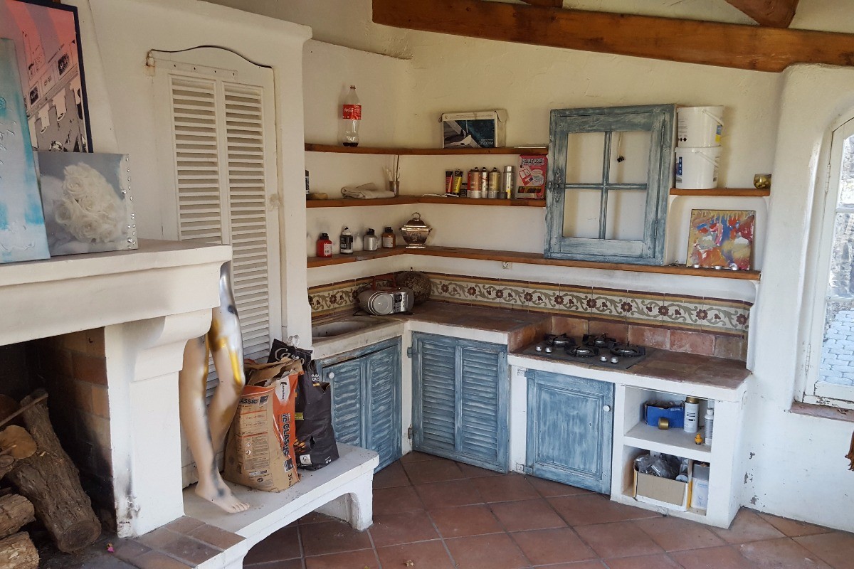 Bastide 8 personnes, piscine, jacuzzi, billard à Saint Cyr sur Mer- cuisine d'été