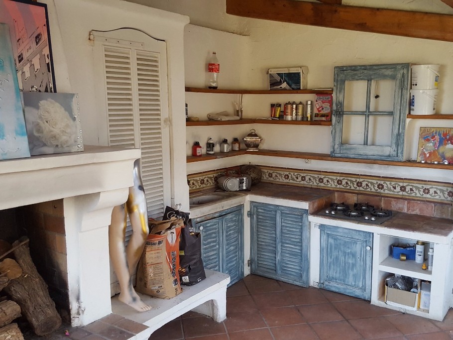 Bastide 8 personnes, piscine, jacuzzi, billard à Saint Cyr sur Mer- cuisine d'été