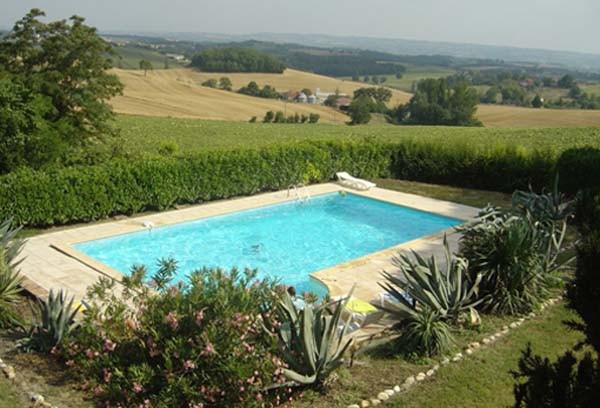 Piscine et paysage  - Cadalen - Tarn