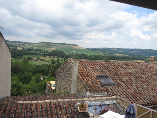 Vue du gîte  - Cordes sur ciel - Tarn -
