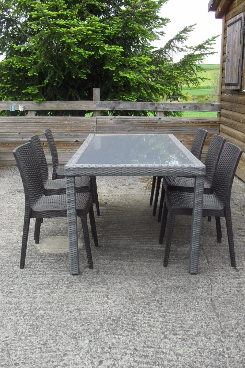 Terrasse avec mobilier de jardin
