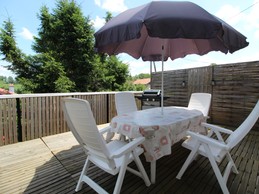 Terrace – ‘Chez Papy Roger’ holiday cottage, situated in a small village near Gérardmer