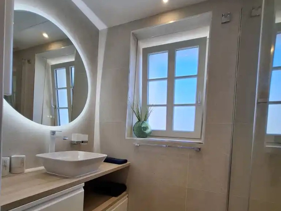 The ground-floor bathroom and its separate toilet