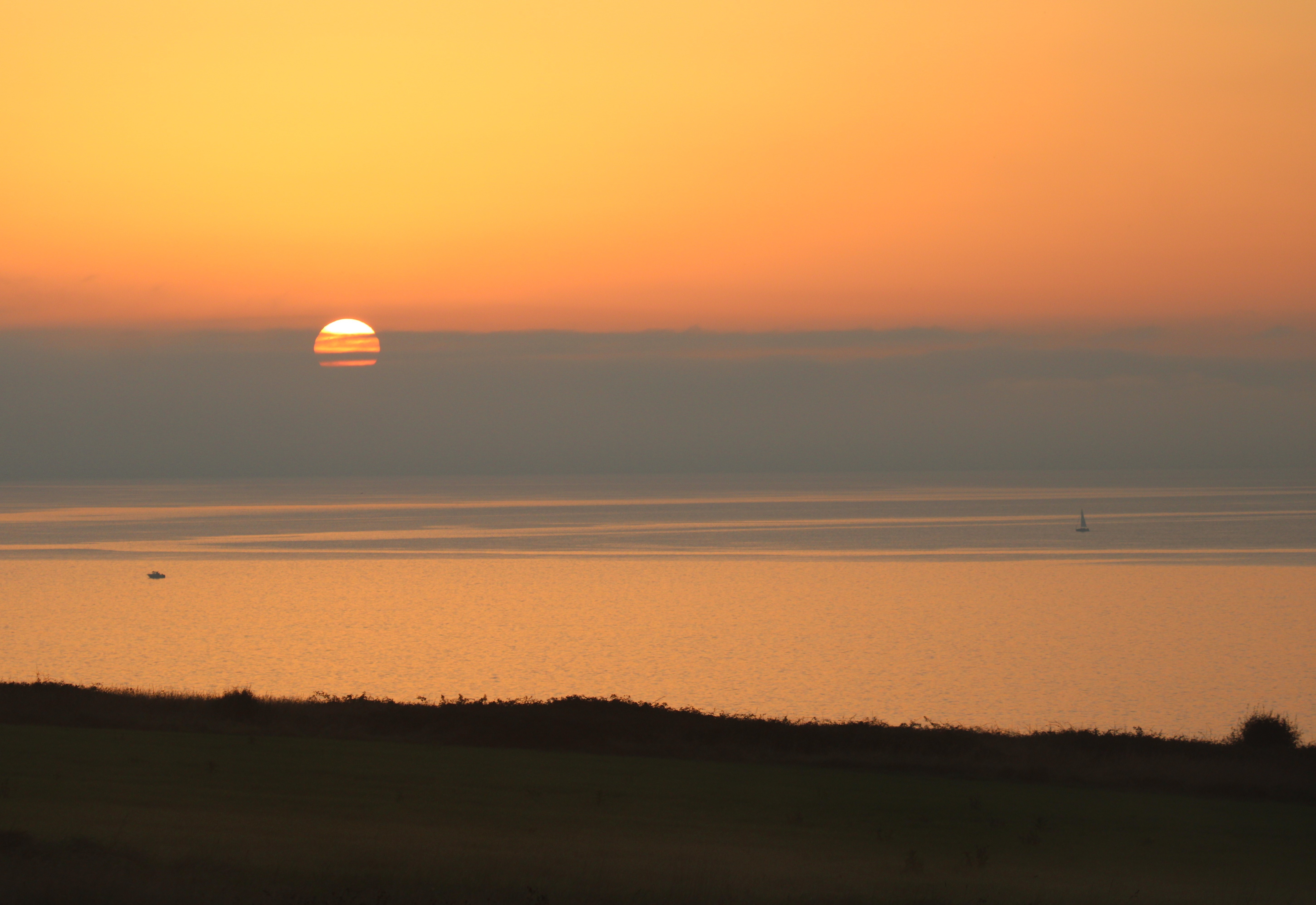 la baie au soleil couchant