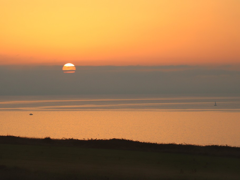 la baie au soleil couchant