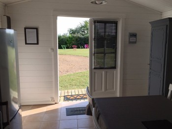 Chalet espace cuisine d'extérieur Les Laurielles, à proximité de la chambre