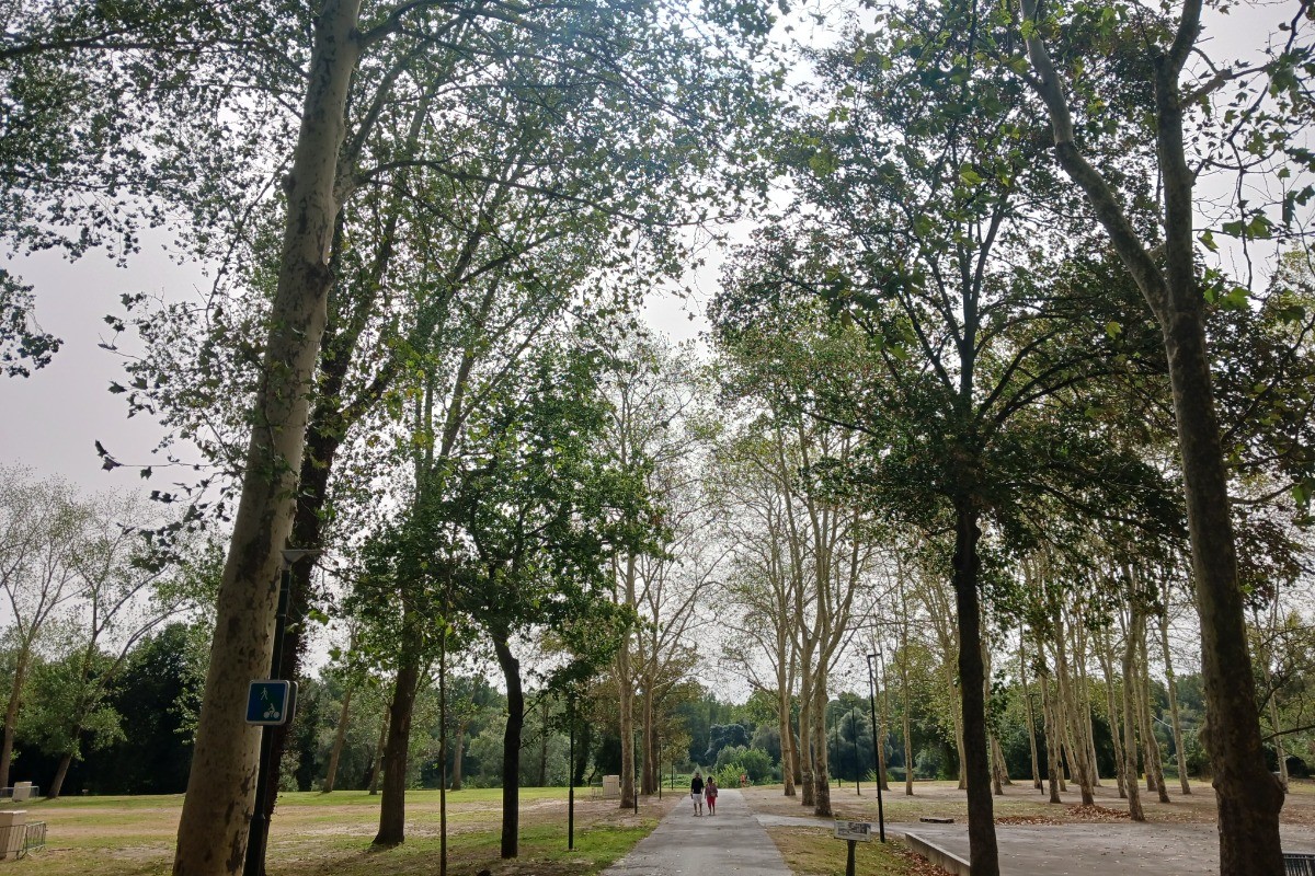Parc proche de la Garonne et sa voie verte au bout de la rue