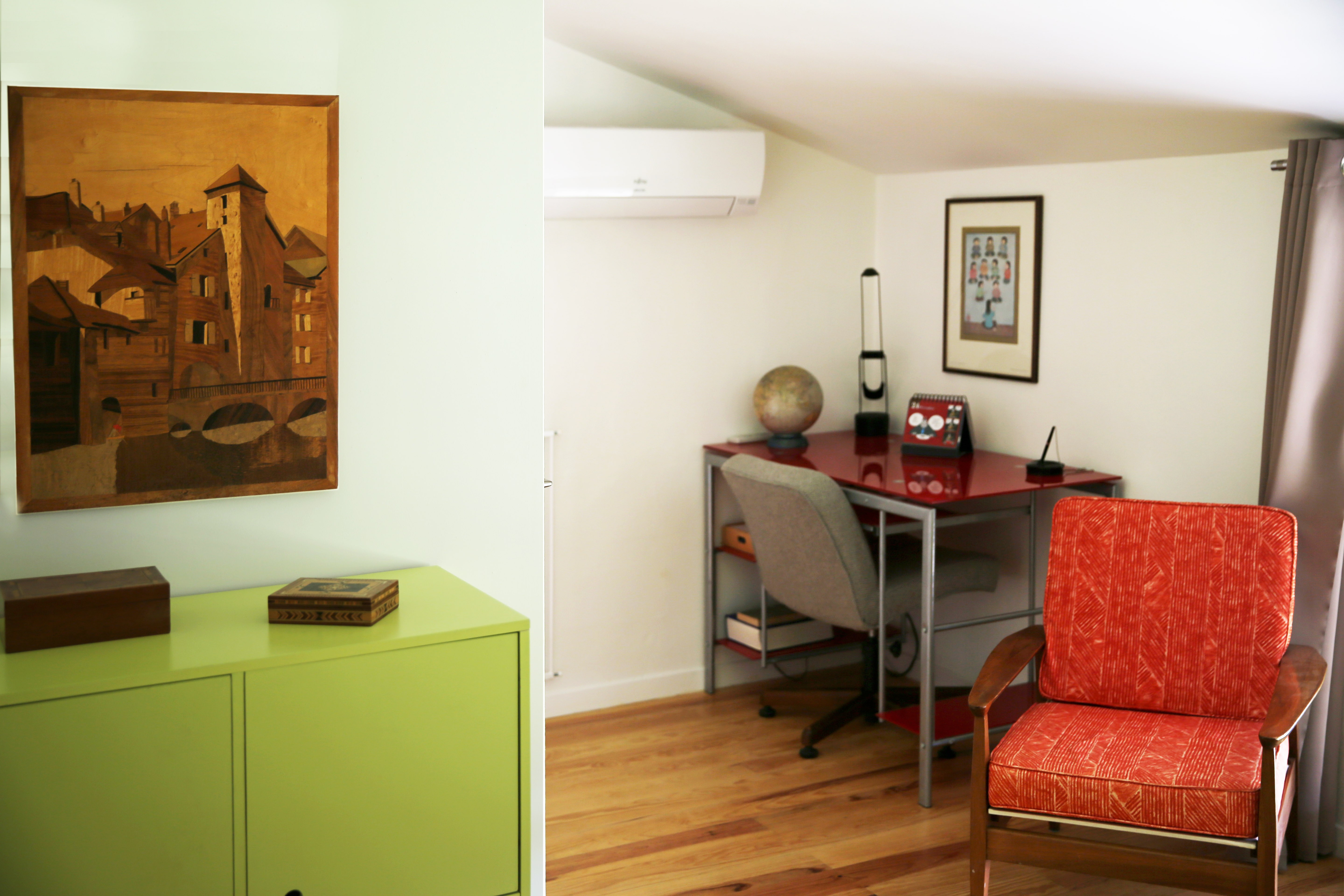 Coin bureau à l'étage, dans la chambre