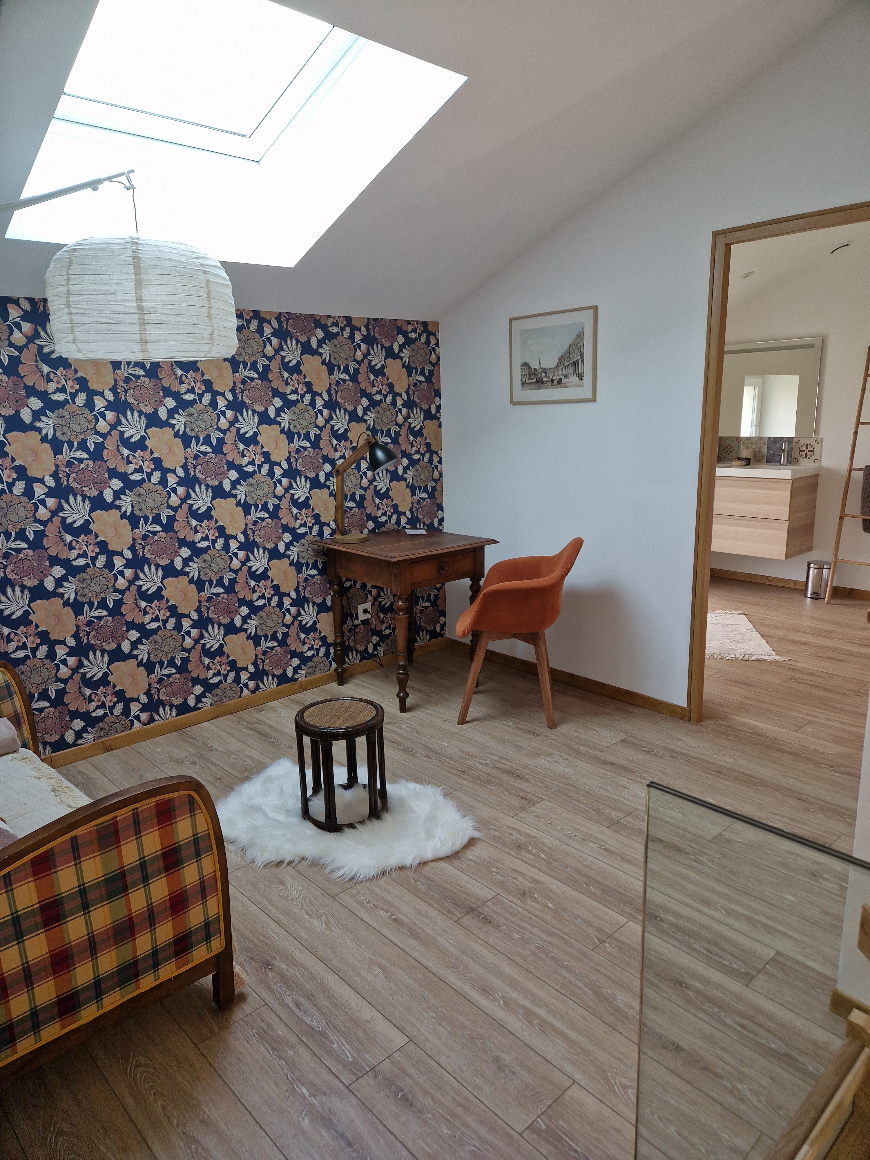 Mezzanine reading area - Gite les bords de l'Amezule, gite Mirabelle