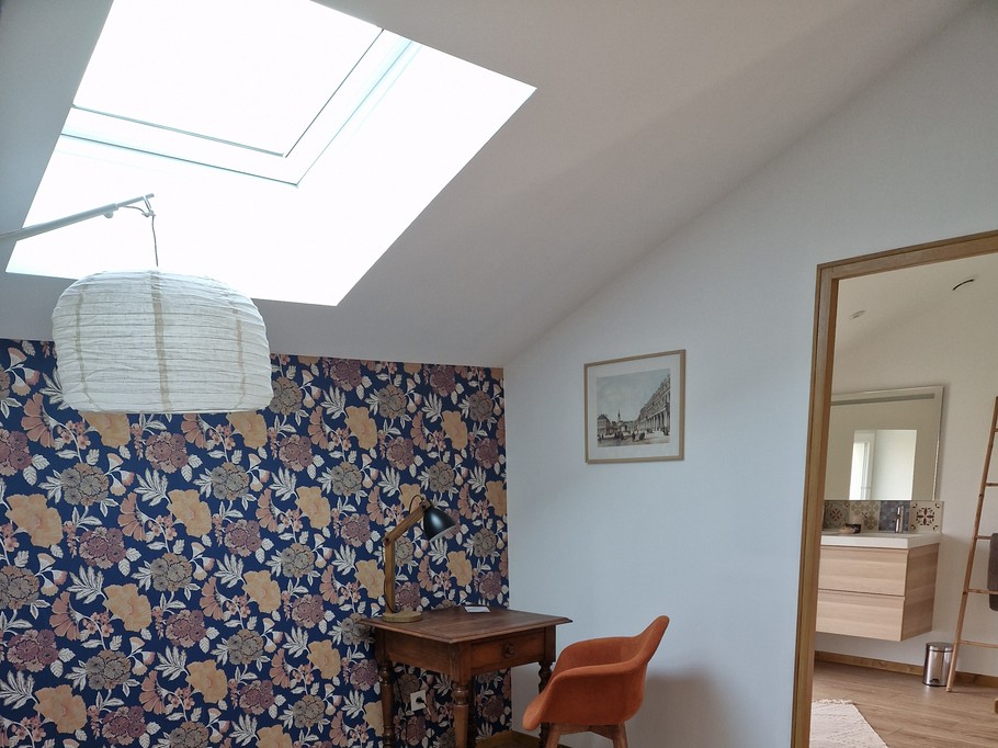 Mezzanine reading area - Gite les bords de l'Amezule, gite Mirabelle