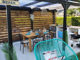 Summer kitchen under the pergola