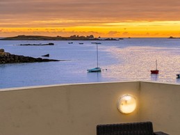 Coucher de soleil de la terrasse panoramique