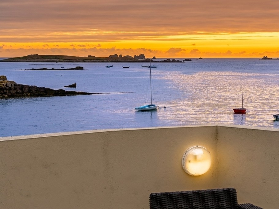 Coucher de soleil de la terrasse panoramique