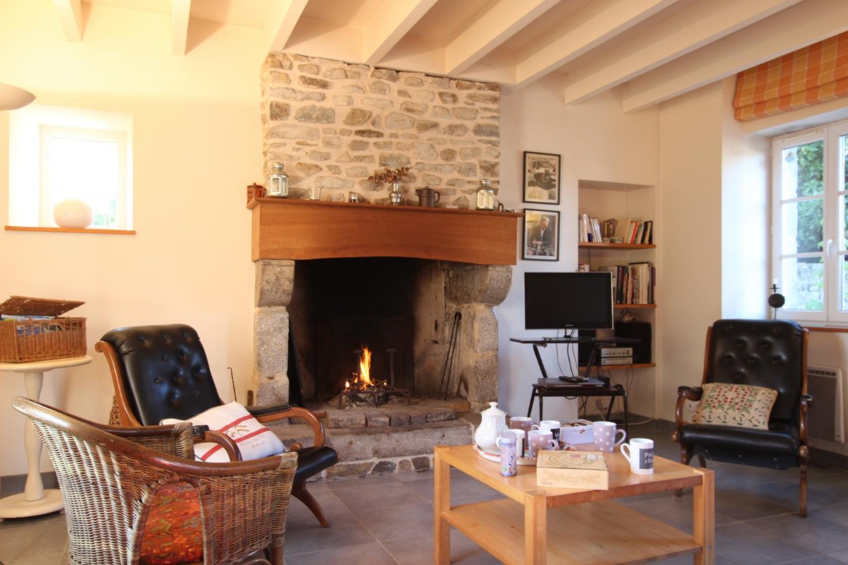 Salon et sa cheminée