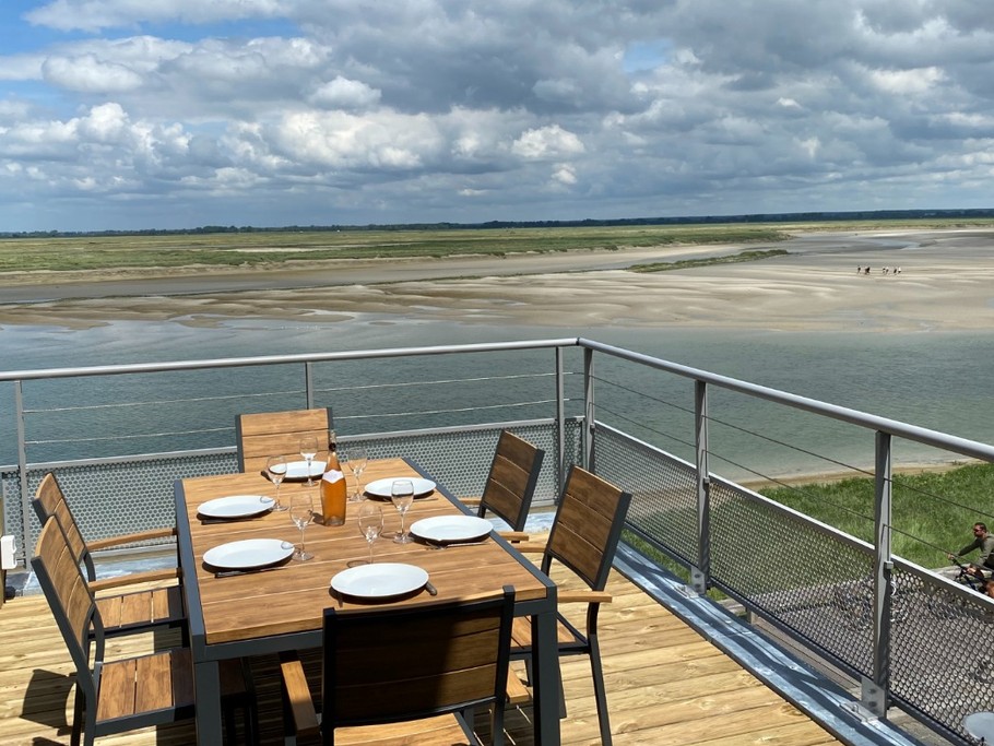 Terrasse avec vue sur la Baie de Somme