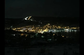 Vue sur Gérardmer le soir