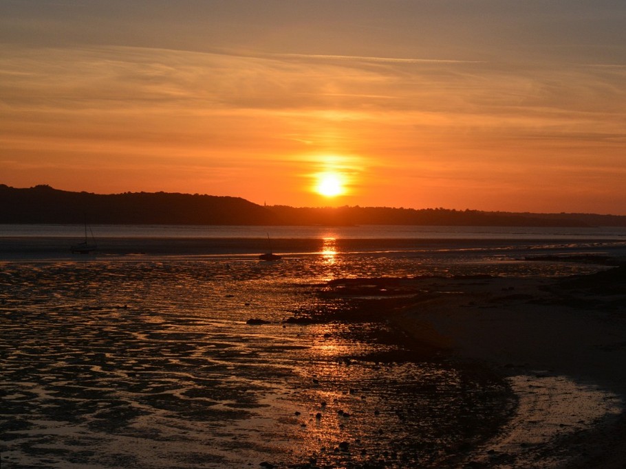 coucher de soleil vu de la véranda