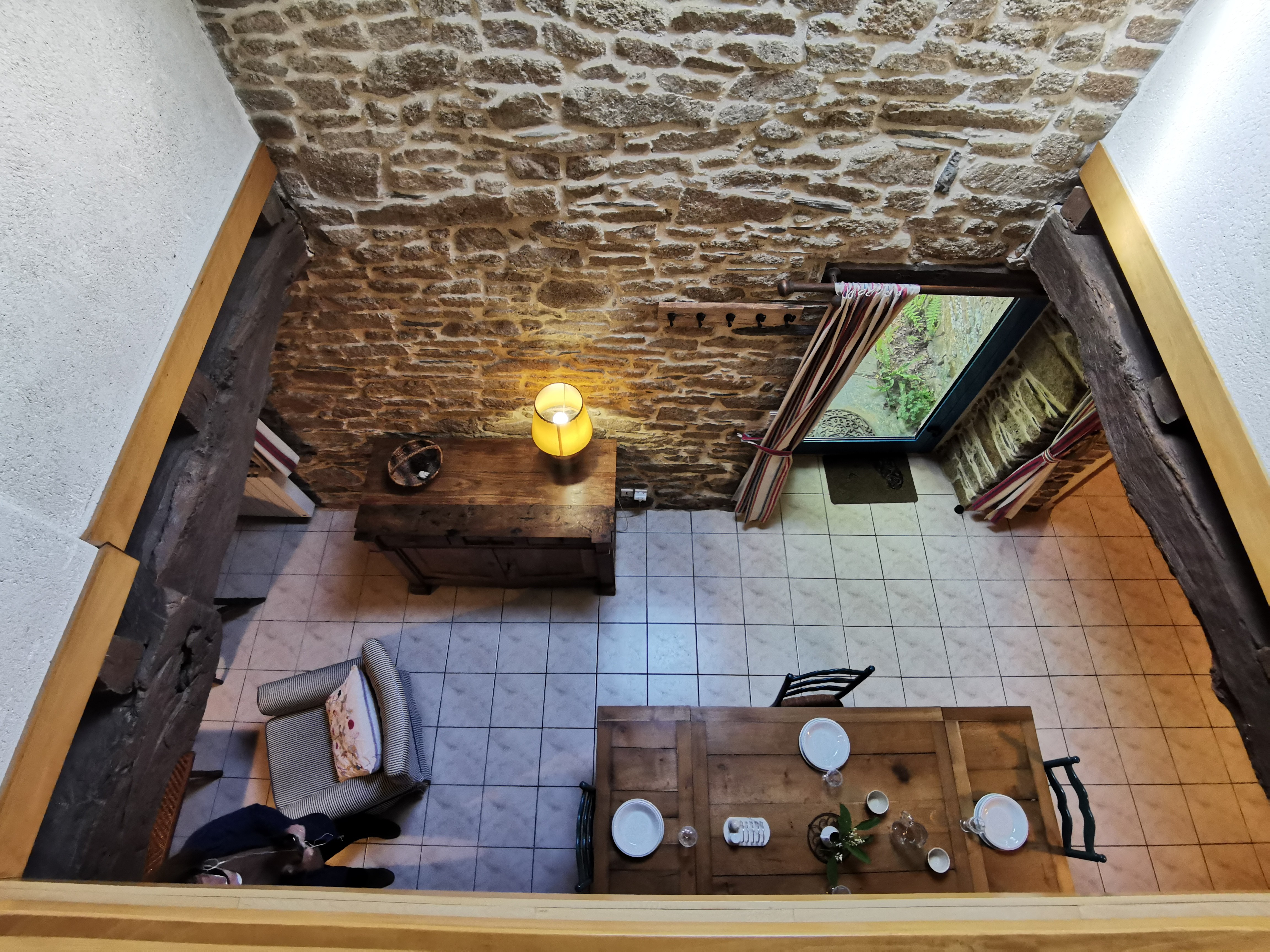 View of the living room from the mezzanine