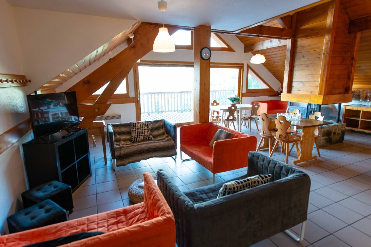 Salon, Terrasse, Cheminée